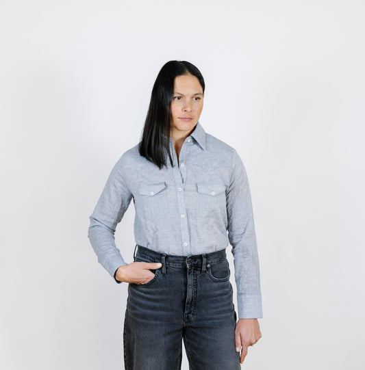 Gaia Organic Cotton Shirt - Blue